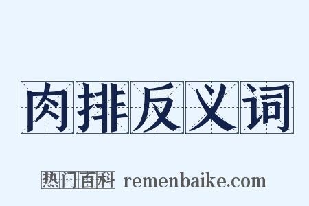 肉排反义词是什么意思的图片